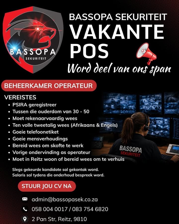 Bassopa Sekuriteit Reitz